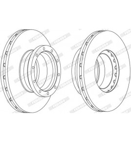disco freno ant\post dm 436 H 138,5 foro 238 mu240 breda d031900 FERODO FCR360A