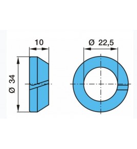 anello elastico/rondella ruote ant/post dm 22 iveco 1121811 daf 325235 man 81455040009