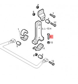 Vite a testa cilindrica tirante barra stabilizzatrice 12x40 Iveco 16710634