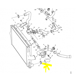 tubo/manicotto in gomma flessibile inferiore radiatore scania 1523338