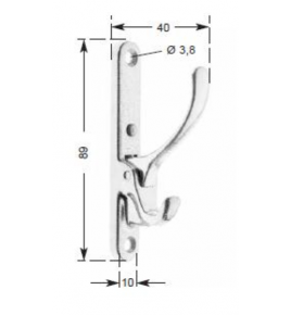 gancio pieghevole appendiabiti happich 6210025