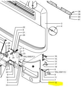 fianchetto anteriore sx 231, 240 breda d039015