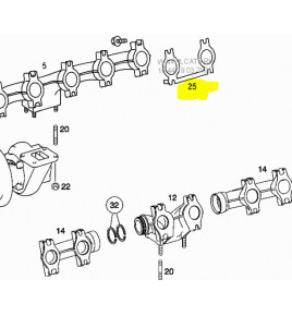 guarnizione collettore scarico motore mercedes a9261420080