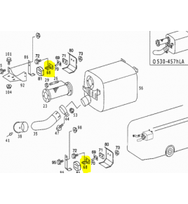 staffa sostegno scarico mercedes a3014910215