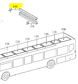 listello di copertura sottotetto mercedes a6286970127