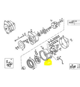 supporto alternatore posteriore bosch 1125887022 iveco 93163819 93159931