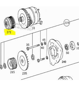 puleggia alternatore citaro 100x57 8 gole mercedes a9061552515