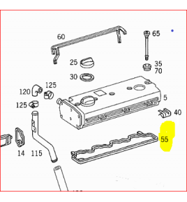 guarnizione coperchio punterie mercedes a9040160621