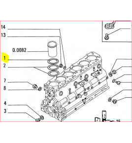 guarnizione di tenuta/o ring canna cilindri iveco 61315083 17292481  61321115