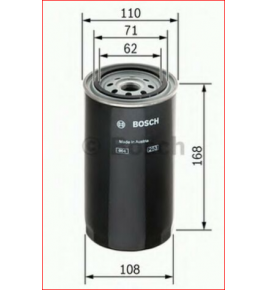 filtro gasolio110x62x168mm bosch n2034 iveco 5802037371 5801543243 504117916