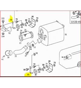 staffa silenziatore scarico mercedes a6284910041