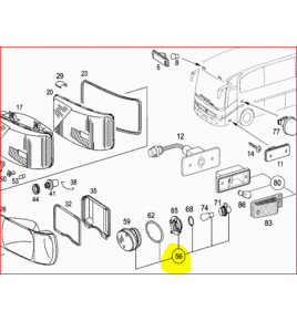 faretto fendinebbia dx/sx tourino mercedes A6668200158