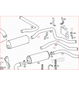 staffa silenziatore scarico mercedes a6204926241