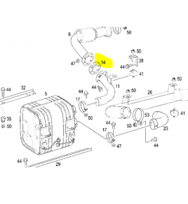 guarnizione tubo di scarico tourino mercedes a0004920980