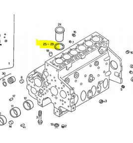 spessore di registro canna cilindro sp mm 3,2 iveco 98435307