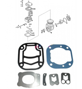 kit revisione compressore wabco 9111459272 monocilindrico iveco 93161205