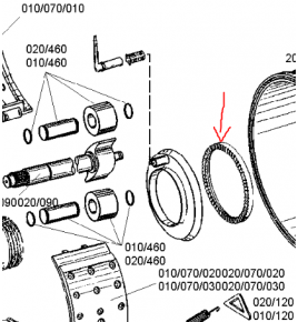 corona dentata interna mozzo abs 94,5x3 iveco 93163236
