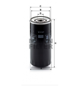 filtro olio mann filter con valvola non ritorno mannw1170/7