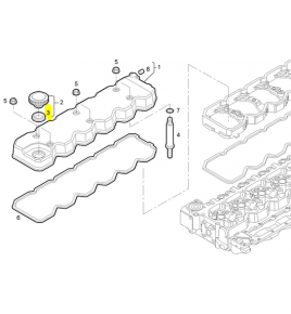 guarnizione in gomma tappo olio motore coperchio punterie iveco 98412146