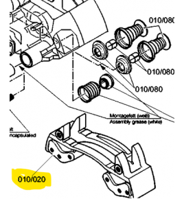 supporto pinza freno posteriore dx iveco 42561230