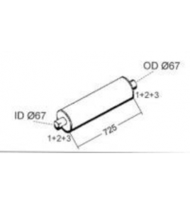 silenziatore scarico centrale iveco 4792654 8583864, 8583863