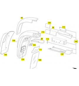 rivestimento braccio specchio mercedes a6298110118