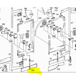 guarnizione porta lato inferiore citaro mercedes a0099874051