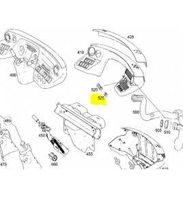 copertura a tre tasti per centralina mercedes a0005410105