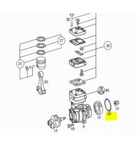 anello/o ring compressore mercedes a0249972148