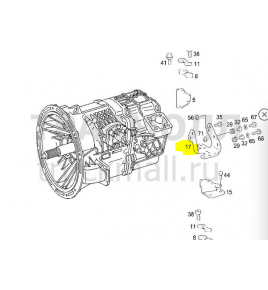 staffa leveraggio corde cambio mercedes a0002686540