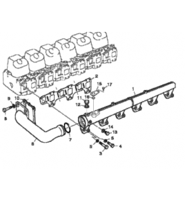 collettore acqua teste cilindri scania 1414415