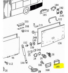 maniglia per coperchio a cerniera mercedes a0007580202