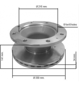 seie dischi freno anteriore dm 330 iveco 1906466
