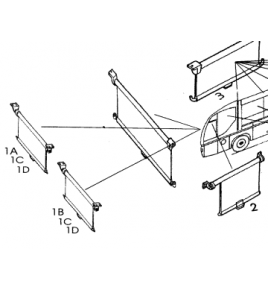 tendina parasole elettrica autista L 962mm iveco 93172973