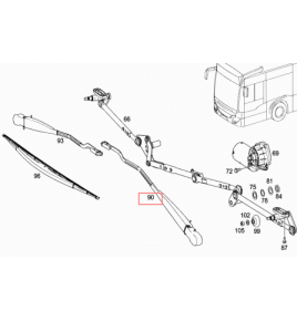 braccio tergivetro sx citaro mercedes a6288200144