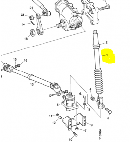 canna/piantone di sterzo serie 4 L 519-883mm scania 1436331