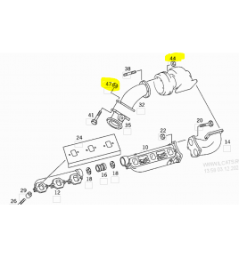 dado collettore di scarico m8x1,25 mercedes a0099903150 A0009902850