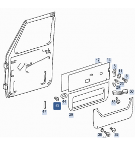 tassello per montaggio parti di carrozzeria Dimensioni: (mm)10x10x20  mercedes a0009880625