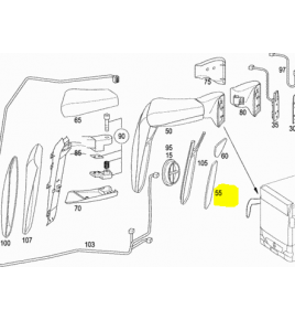 vetro specchio retrovisore esterno riscaldato mercedes a0018114633