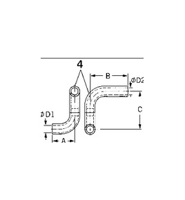 tubo silicone A 120, B 80, D 22, R 45 mercedes a3578328823