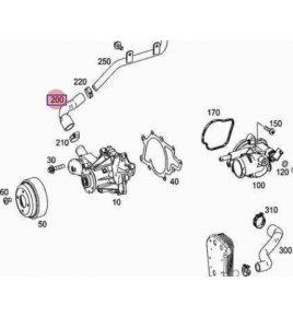 Tubo flessibile radiatore lato superiore liquido refrigerante sprinter mercedes  A6112030482
