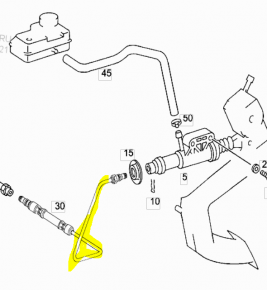 tubo olio cilindro secondario frizione mercedes a9012901813