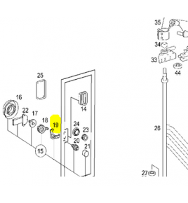 riscontro bloccaggio porta in chiusura mercedes a3667230103