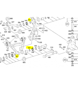 RONDELLA DISTANZIALE BRACCIO TRASVERSALE SU MONTANTE FUSO A SNODO 1,50MM mercedes a0003322352