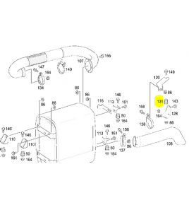 antivibrante in gomma sostegno scarico mercedes a0032371012