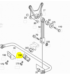 staffa barra stabilizzatrice inferiore anteriore mercedes a9703230021