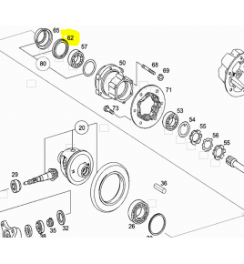 anello/paraolio mozzo posteriore mercedes a0139976946