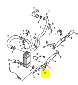 tubo rigido curvo scambiatore di calore scania 483688