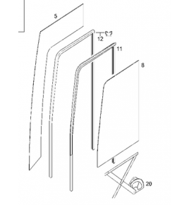 cremagliera finestrino a motore tourino mercedes a0006700103