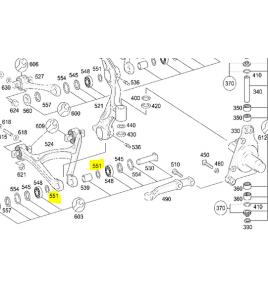 rondella distanziale 1,65mm fuso a snodo mercedes a0003322652